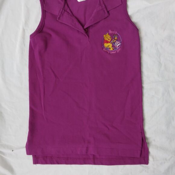 The Disney Store Sleeveless Polo Berry Winnie The Pooh Womens Size Small - Picture 3 of 9